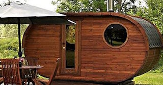 Баня бочка из кедра под ключ в Березниках - цена от 134368 рублей
